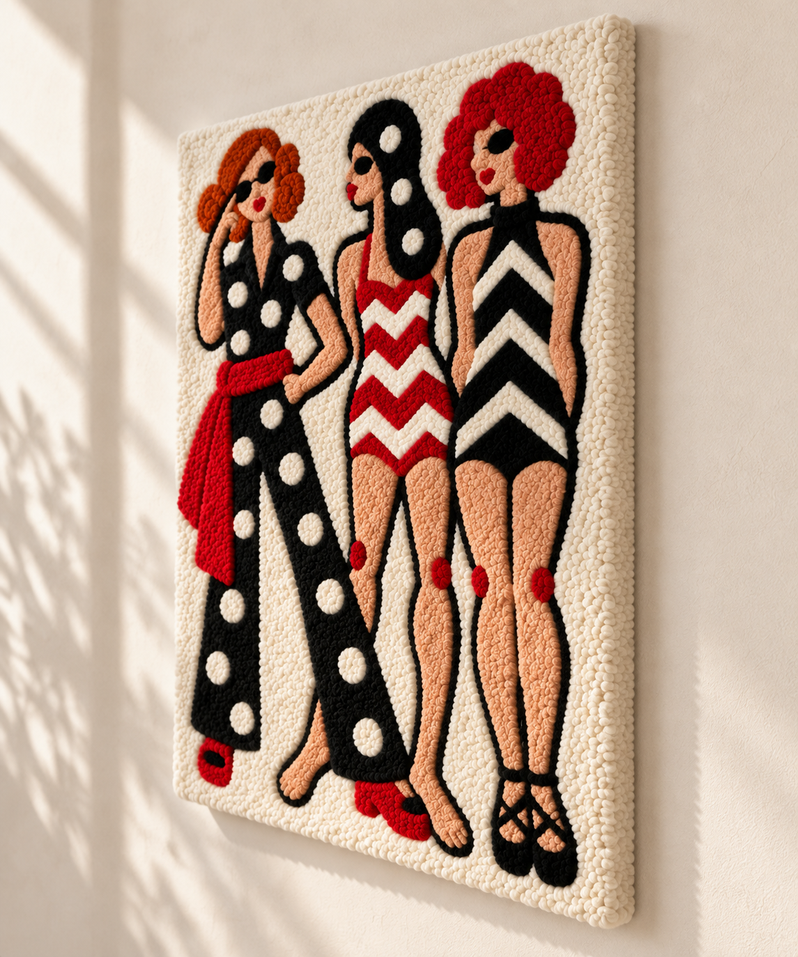 Patterned City Trio — angled relief view