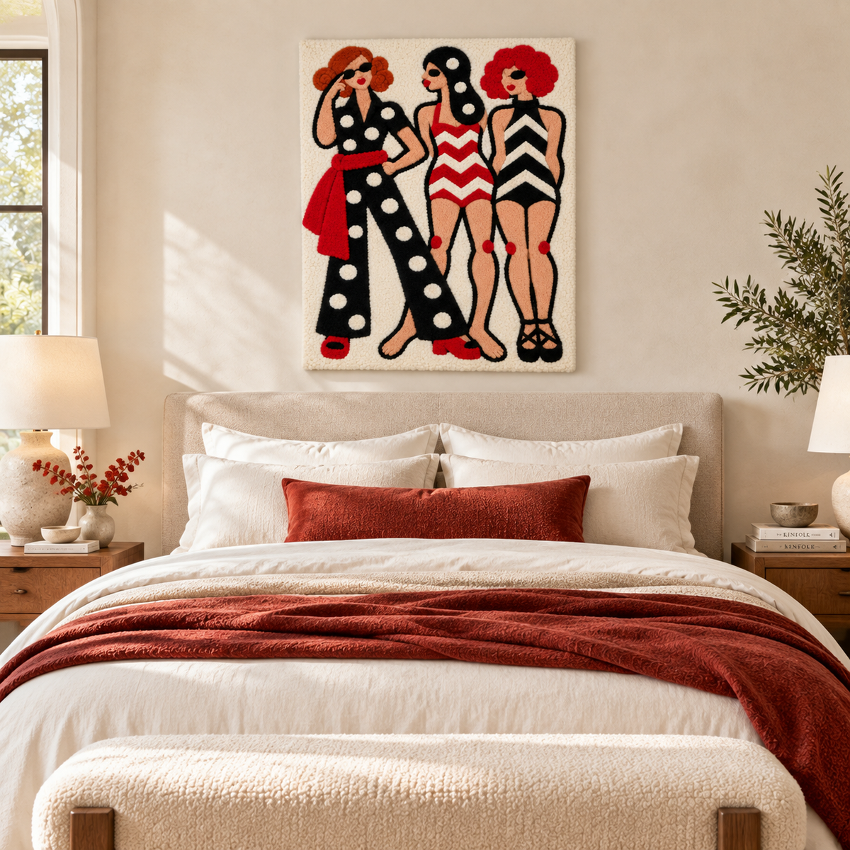 Patterned City Trio — room setting 1