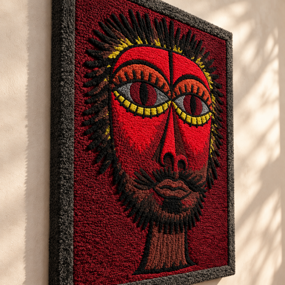 Bandit's Head by Paul Klee — angled relief view