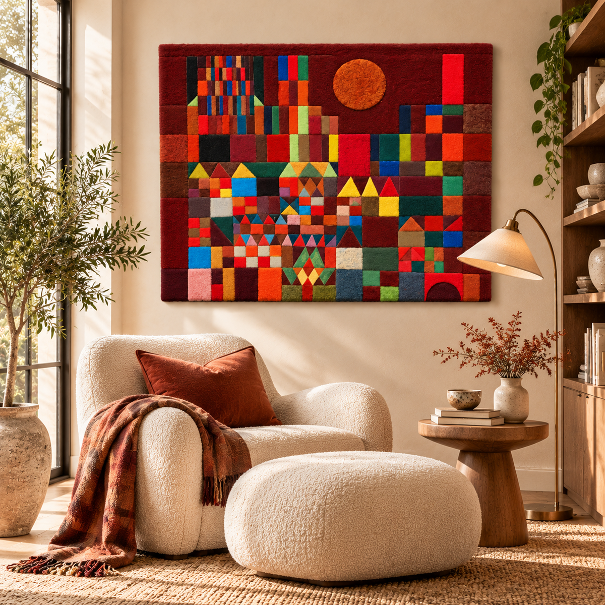 Castle and Sun by Paul Klee — room setting