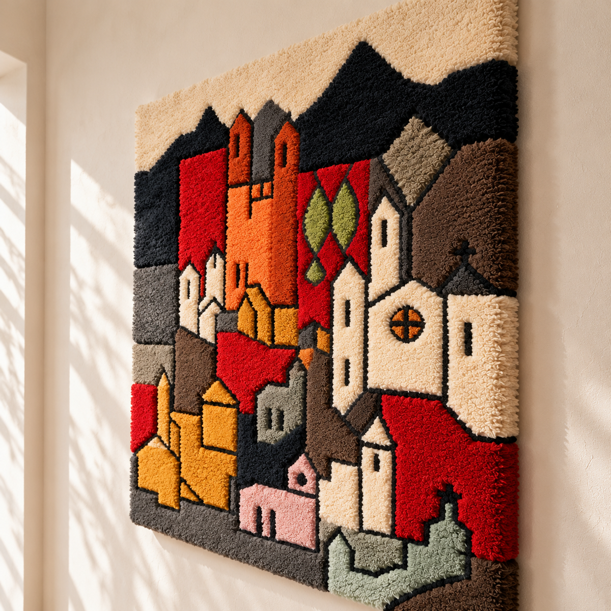 City of Churches by Paul Klee — angled relief view