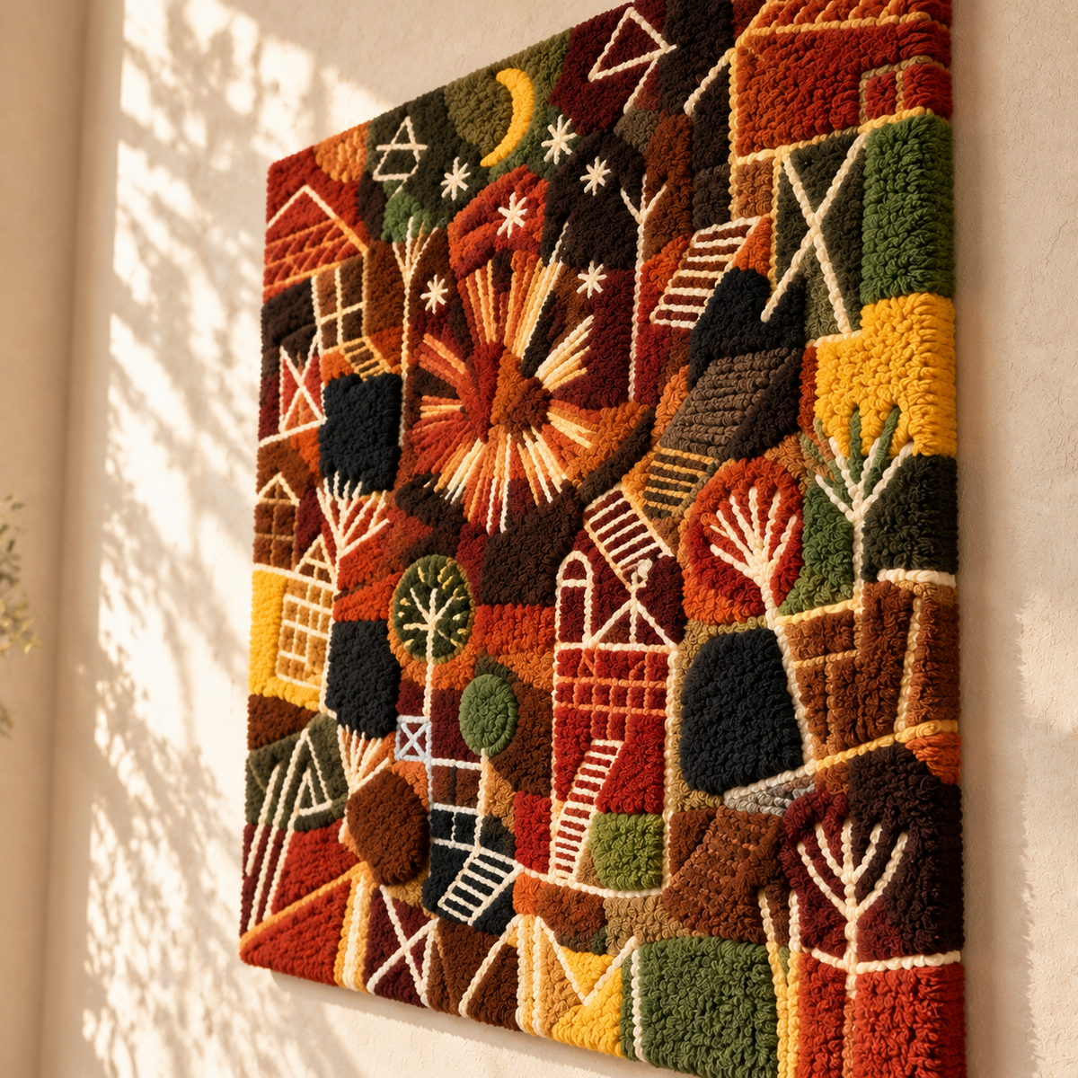 Cosmic Composition by Paul Klee — angled relief view