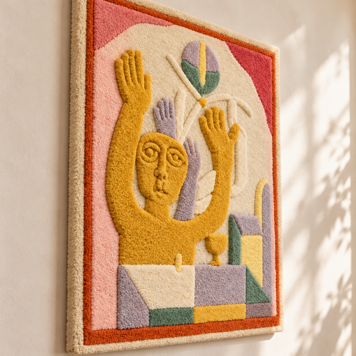 Enlightenment of Two Sectarians by Paul Klee — angled relief view