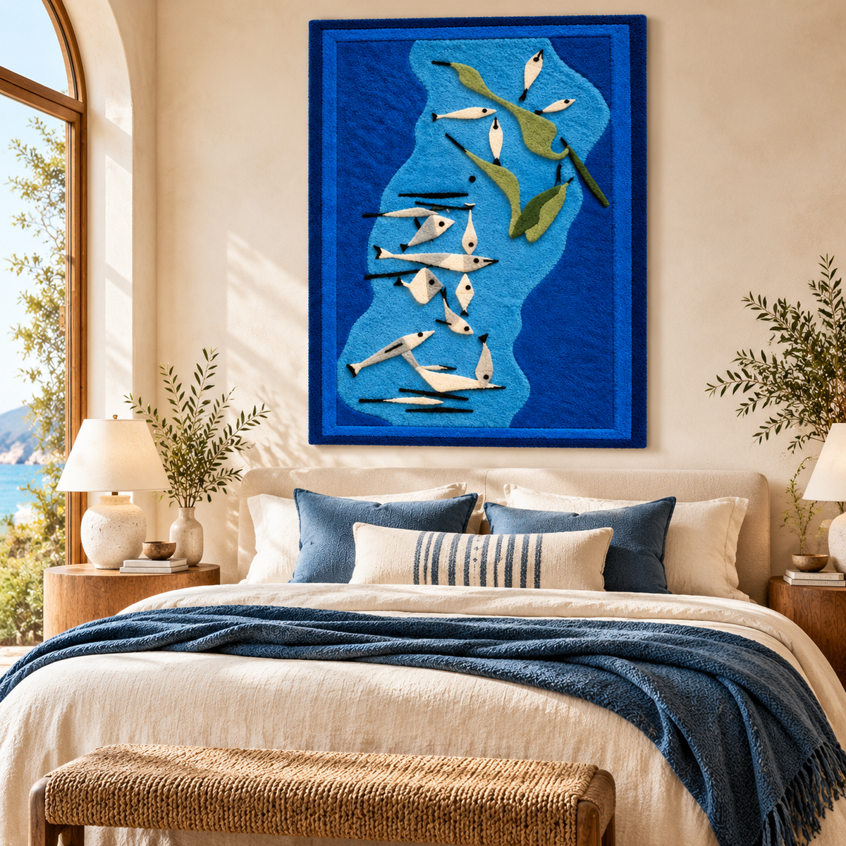 Fish Image by Paul Klee — room setting