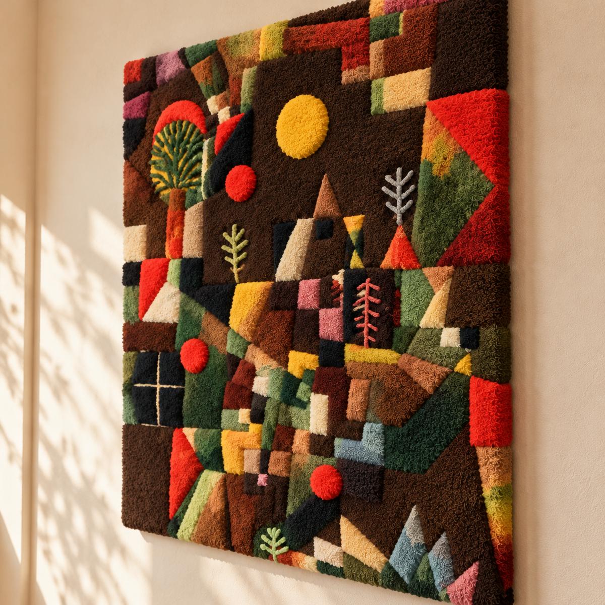 Full Moon by Paul Klee — angled relief view