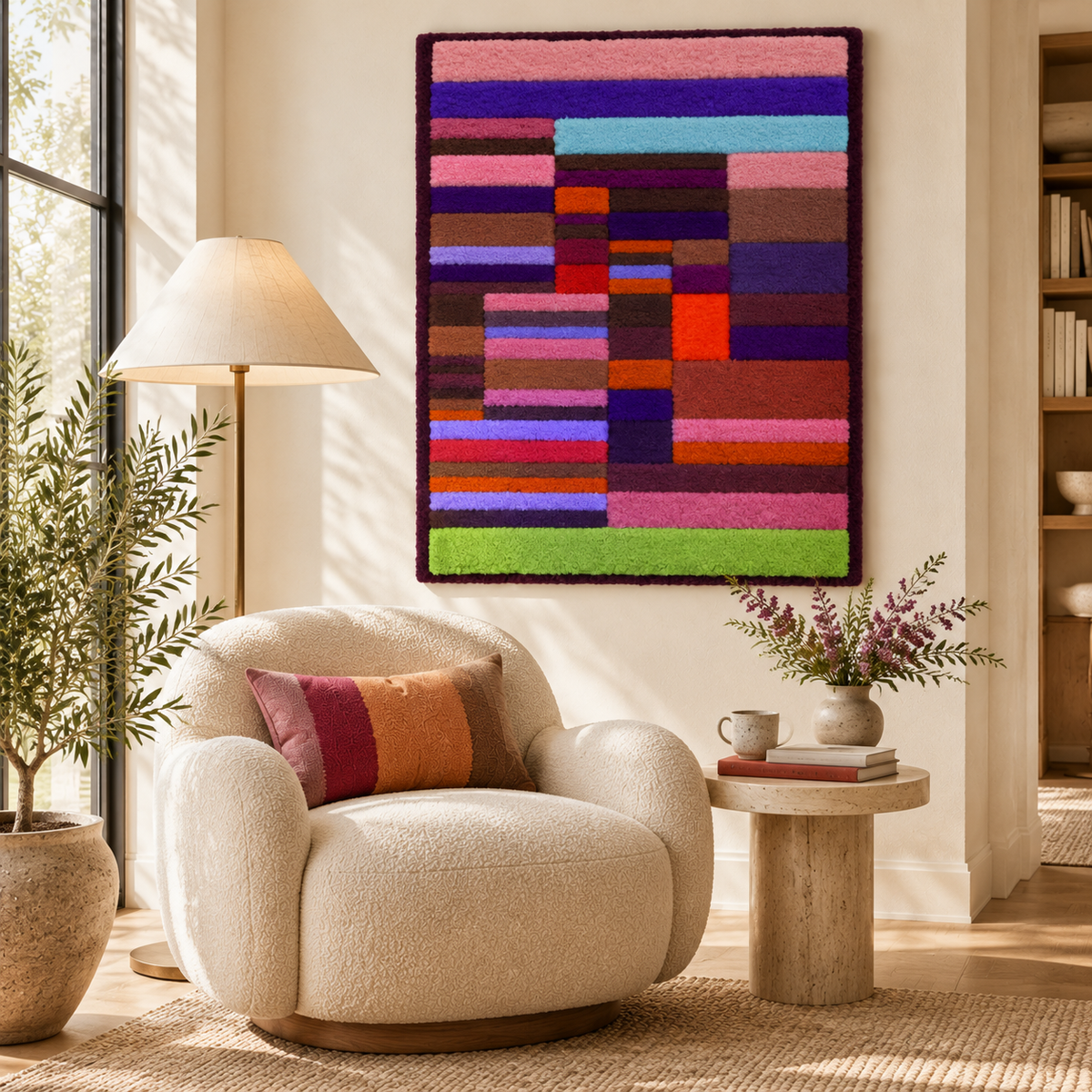 Individualized Altimetry of Stripes by Paul Klee — room setting