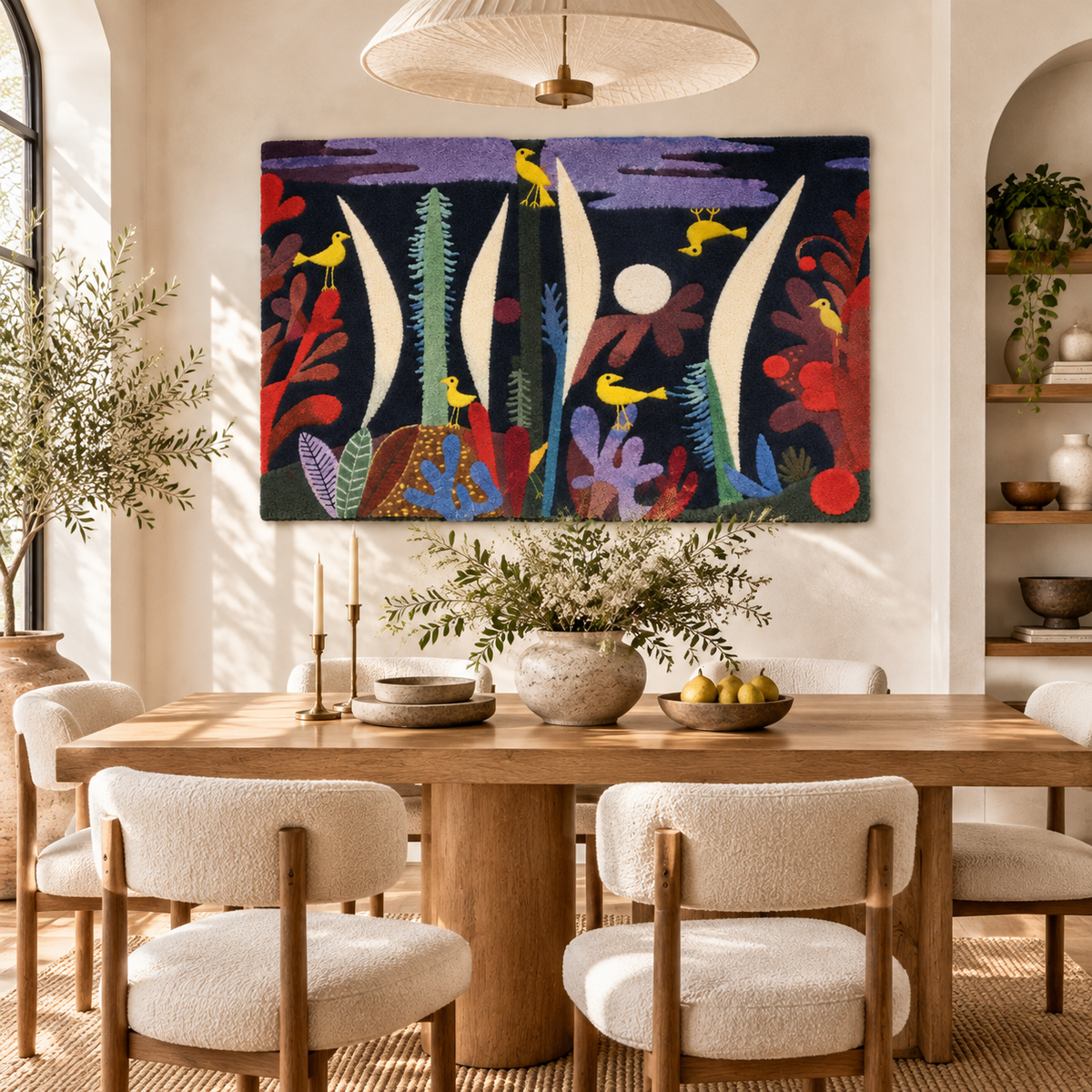 Landscape with Yellow Birds by Paul Klee — room setting