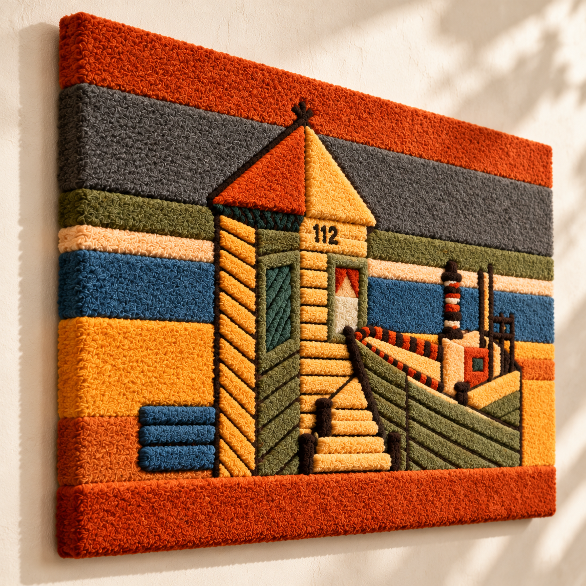 Miraculous Landing by Paul Klee — angled relief view