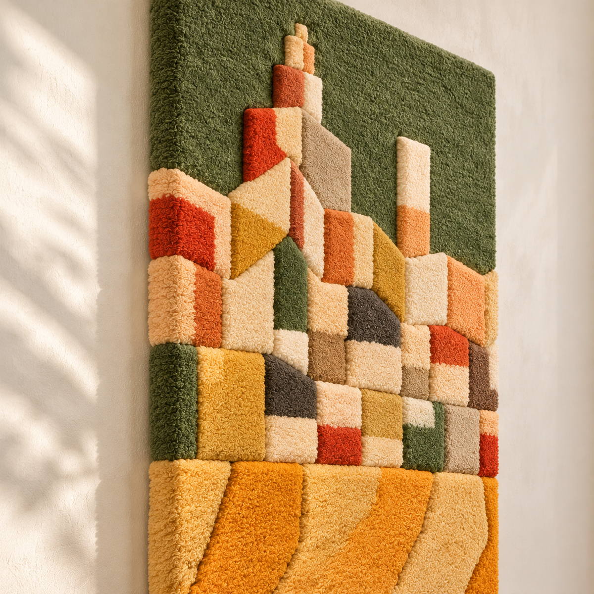 Oriental Architecture by Paul Klee — angled relief view