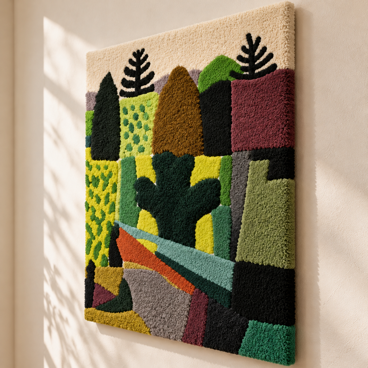 Park by Paul Klee — angled relief view