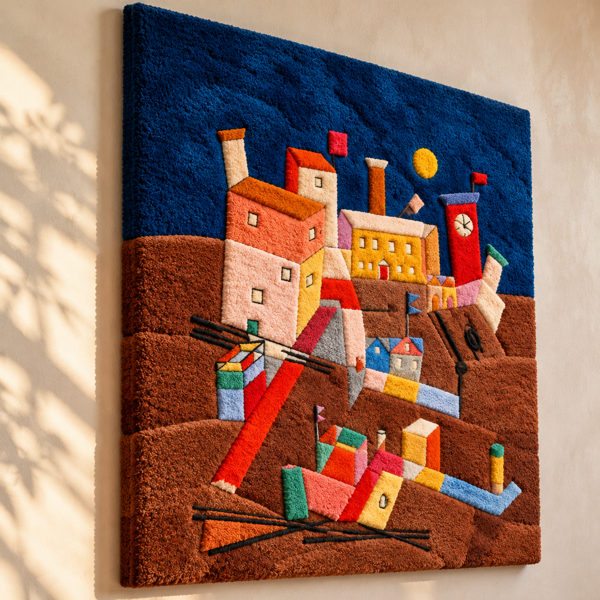 Part of G by Paul Klee — angled relief view