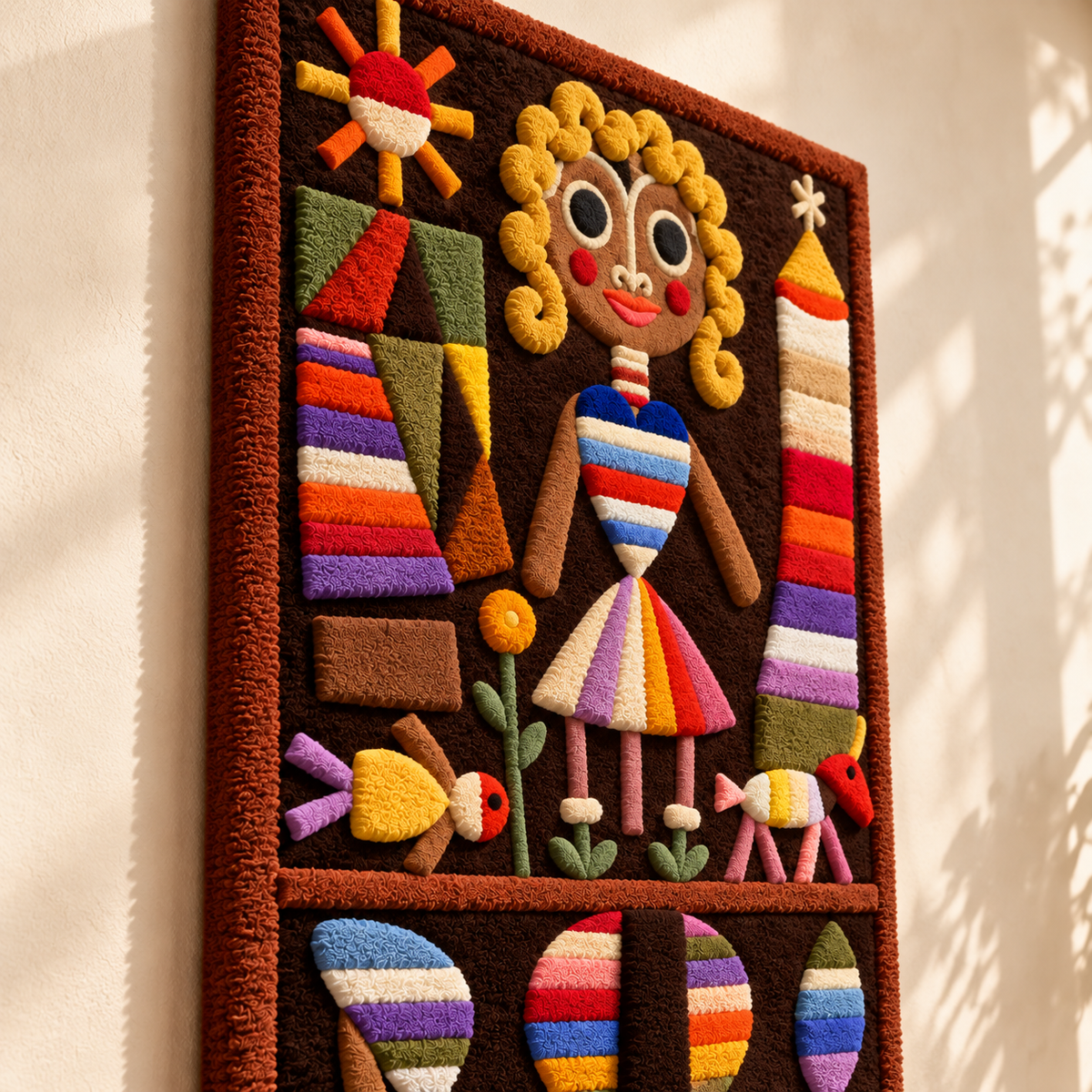 Puppet Theater by Paul Klee — angled relief view