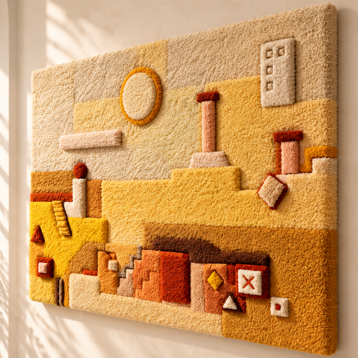 Reconstructing by Paul Klee — angled relief view