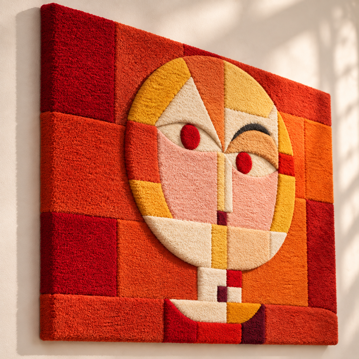 Senecio by Paul Klee — angled relief view