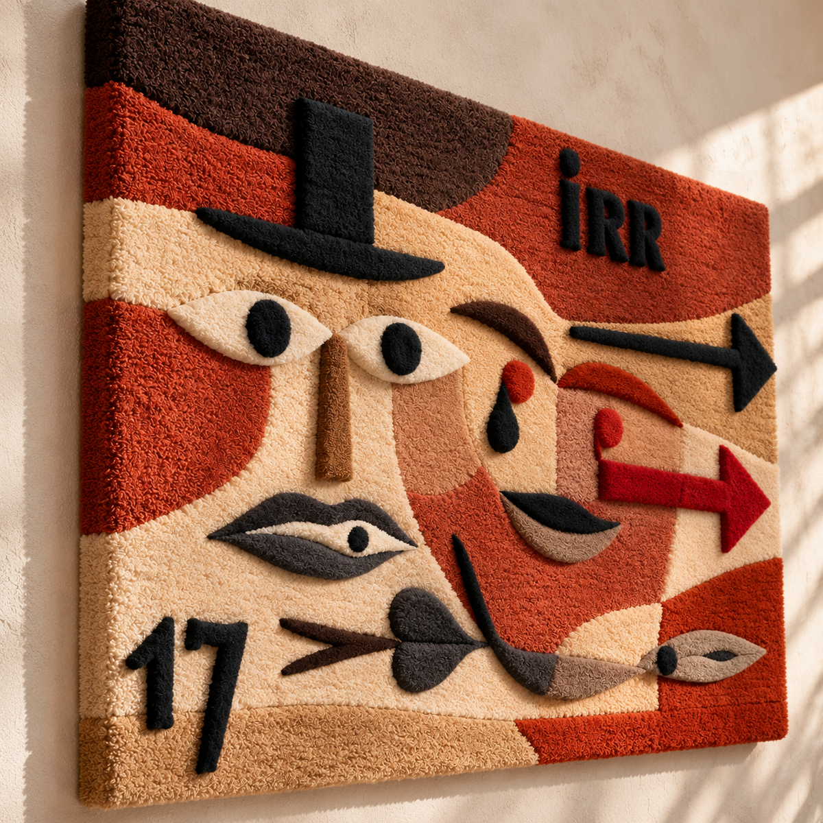 Siebzehn, irr by Paul Klee — angled relief view