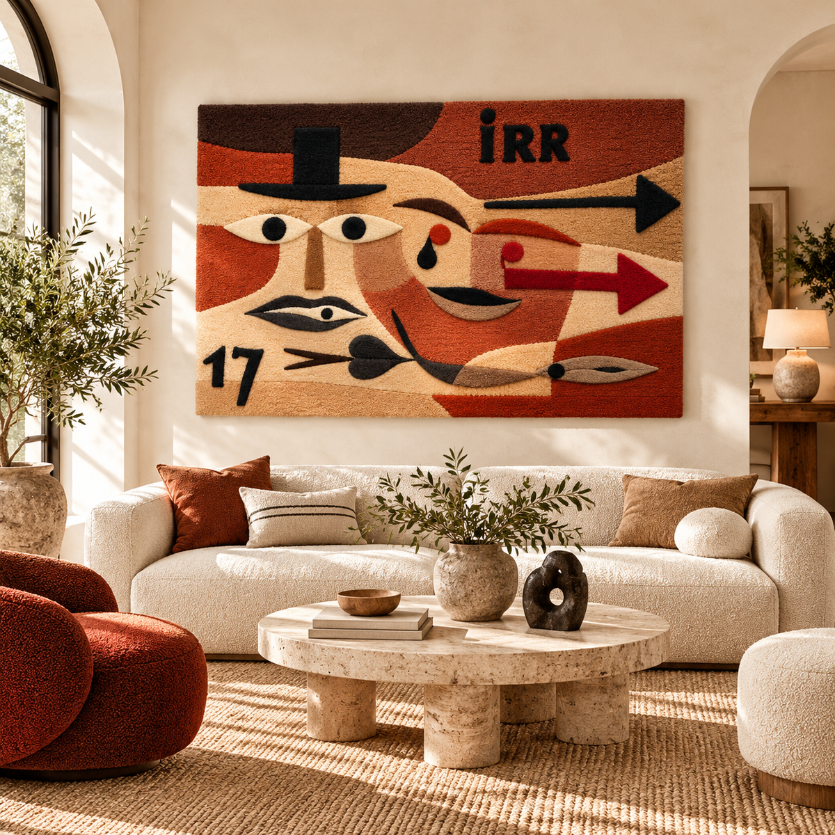 Siebzehn, irr by Paul Klee — room setting