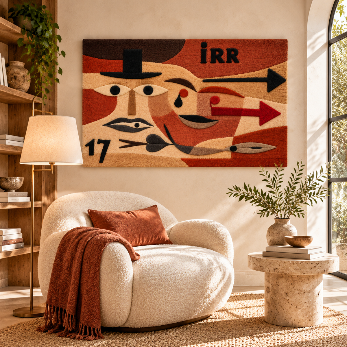 Siebzehn, irr by Paul Klee — room setting