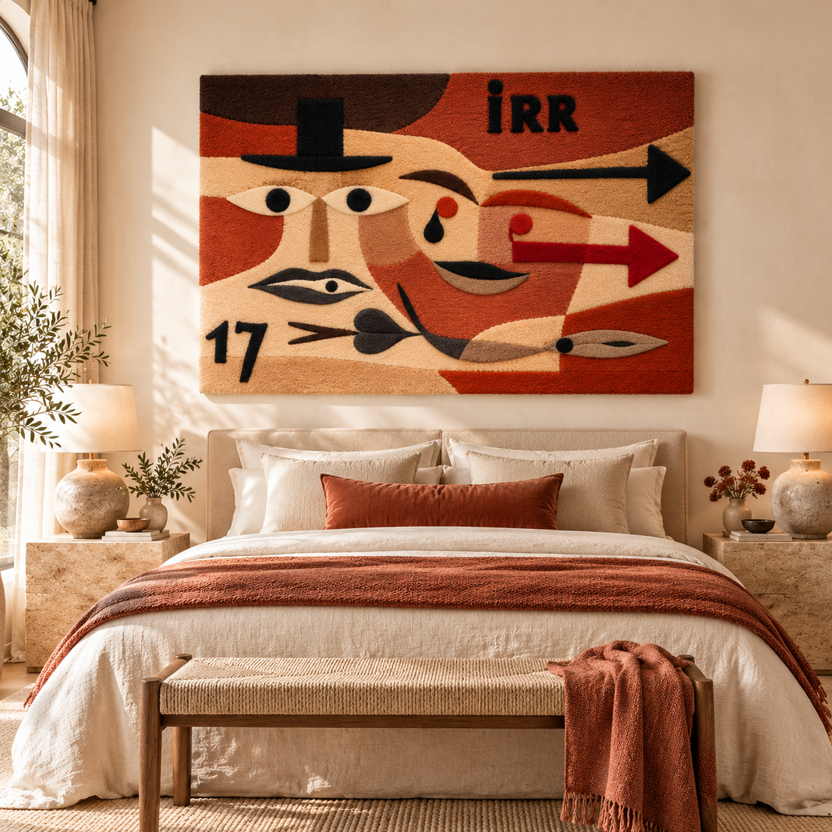 Siebzehn, irr by Paul Klee — room setting