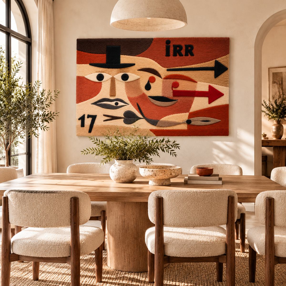 Siebzehn, irr by Paul Klee — room setting