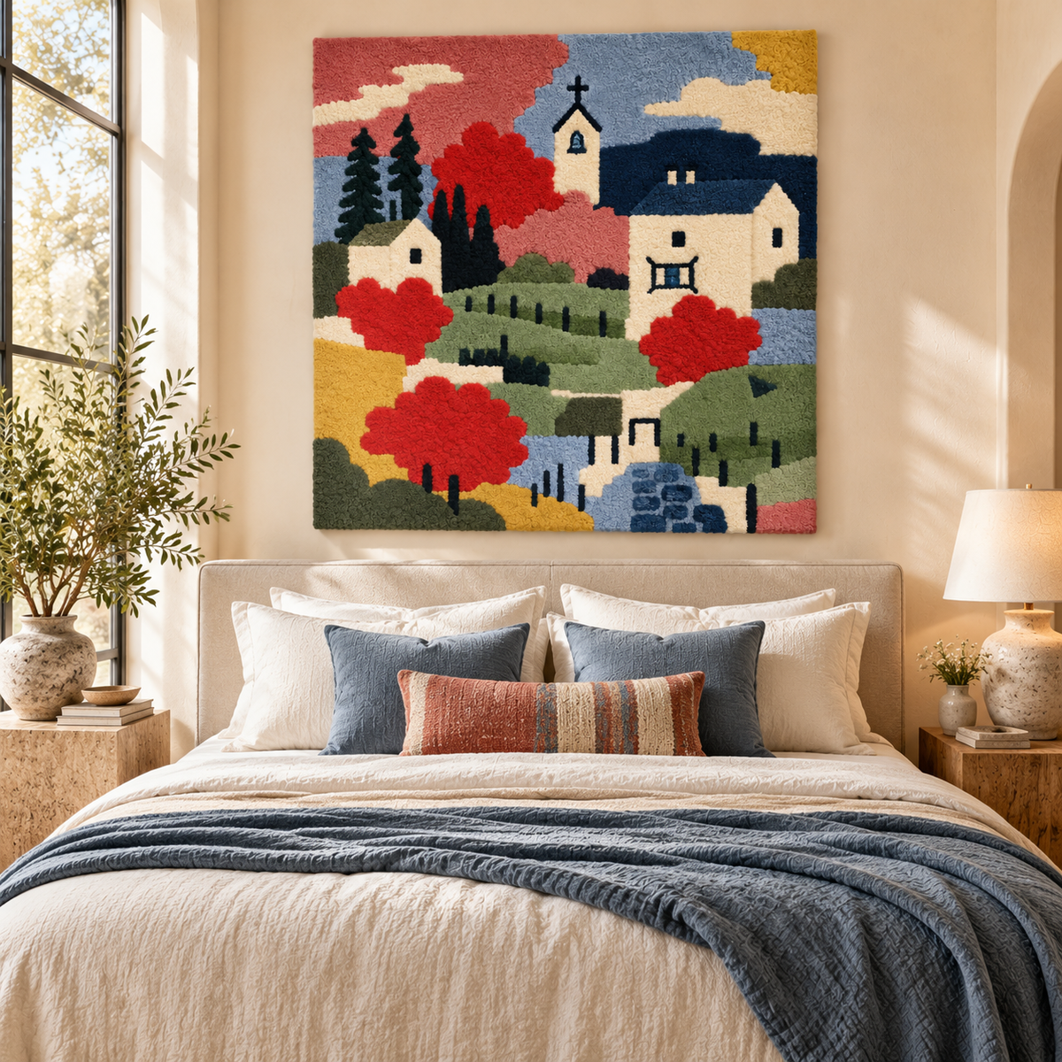 Small Landscape with the village church by Paul Klee — room setting