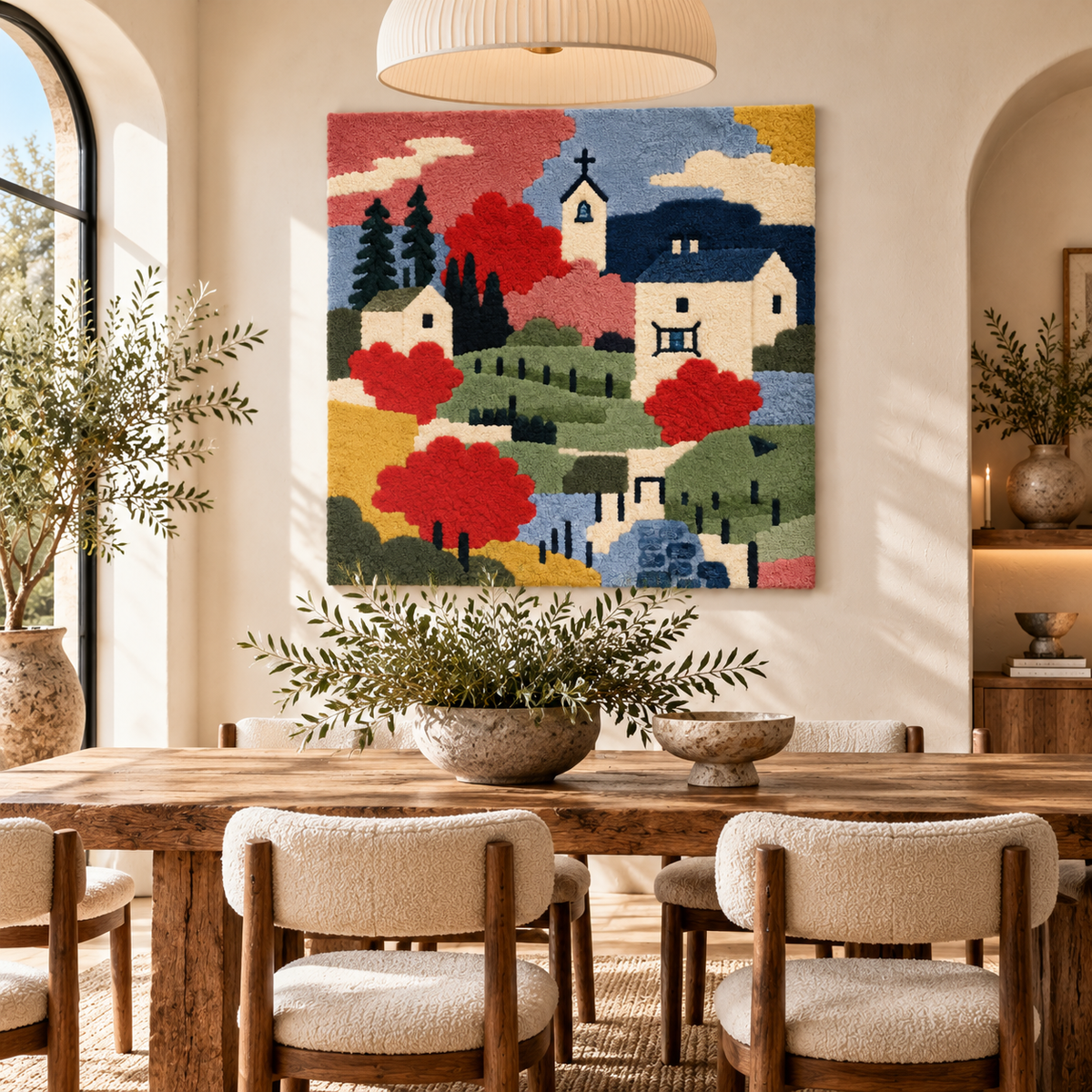 Small Landscape with the village church by Paul Klee — room setting