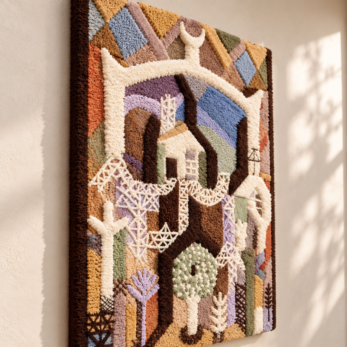 Summer Houses by Paul Klee — angled relief view