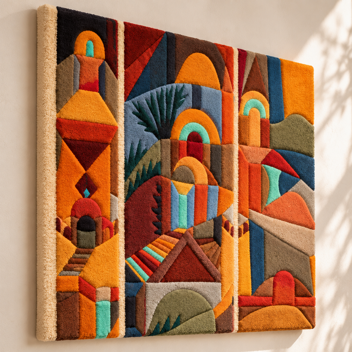 Temple Gardens by Paul Klee — angled relief view
