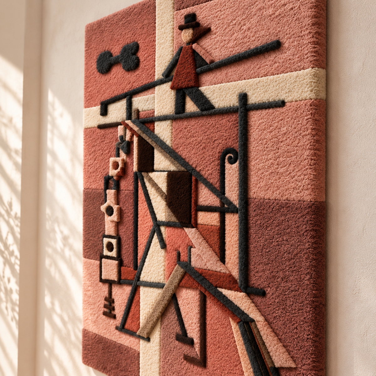 Tightrope Walker by Paul Klee — angled relief view