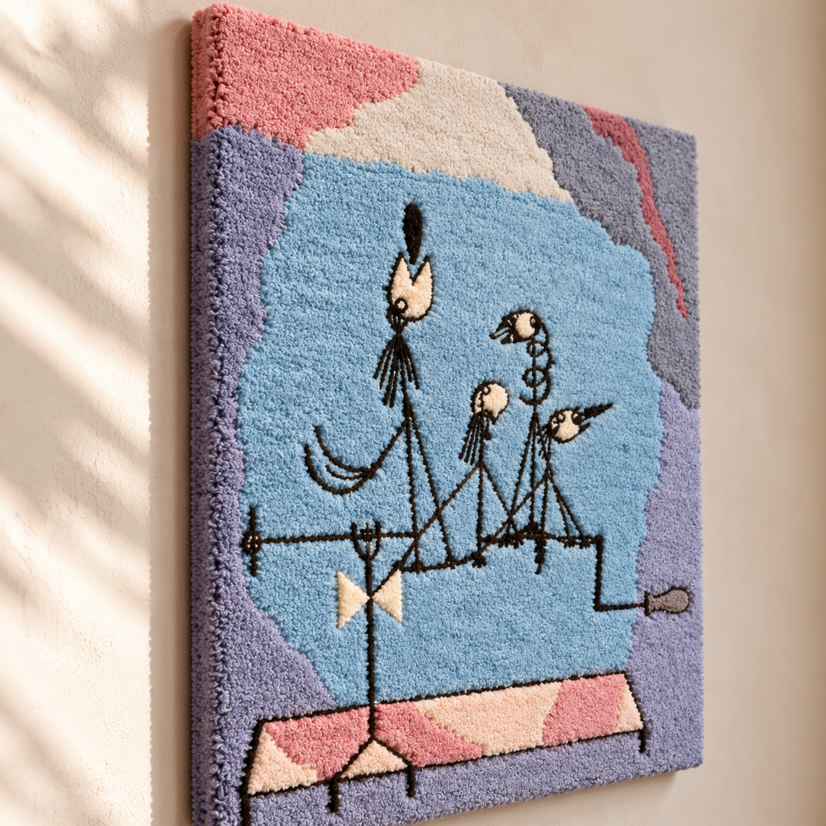 Twittering Machine by Paul Klee — angled relief view