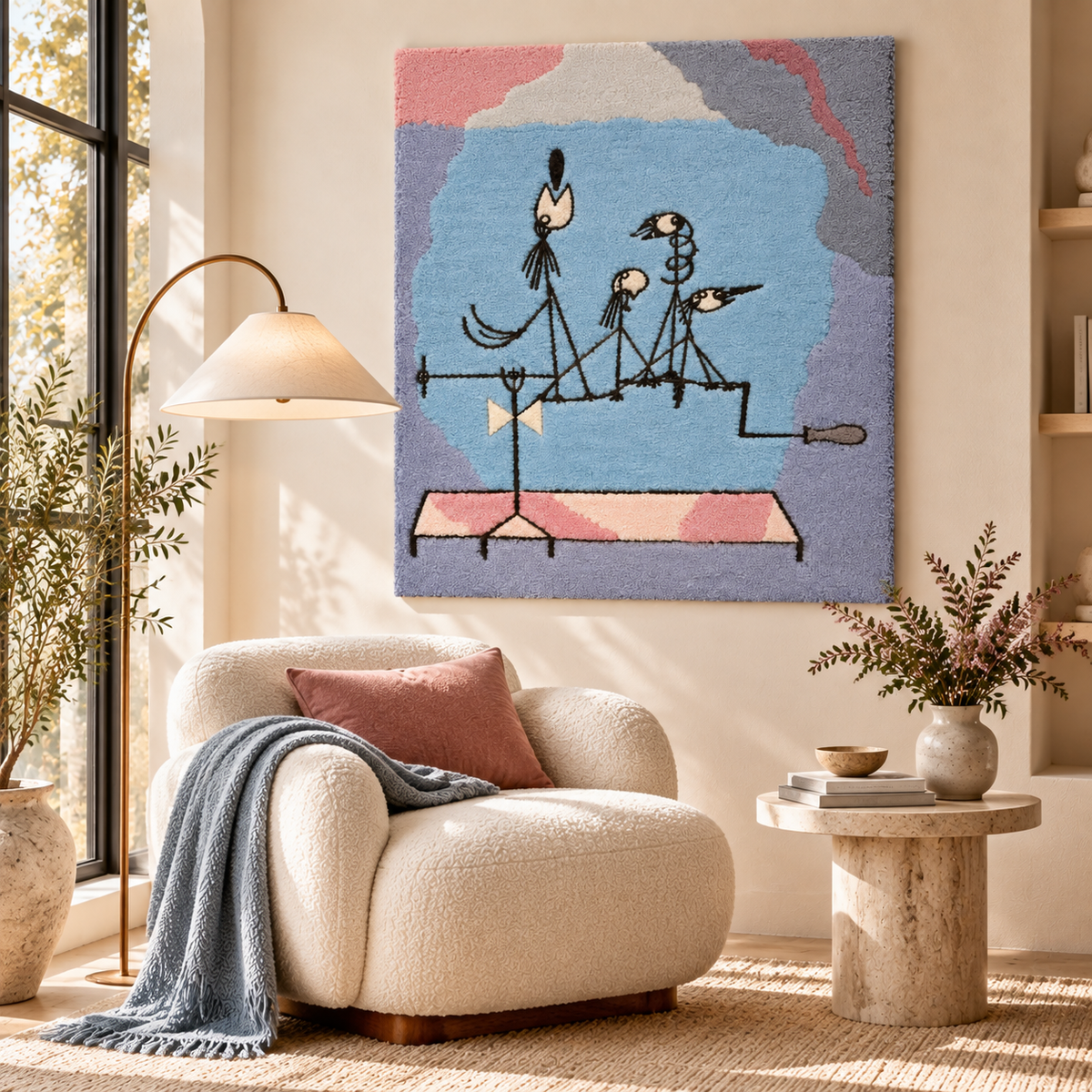 Twittering Machine by Paul Klee — room setting