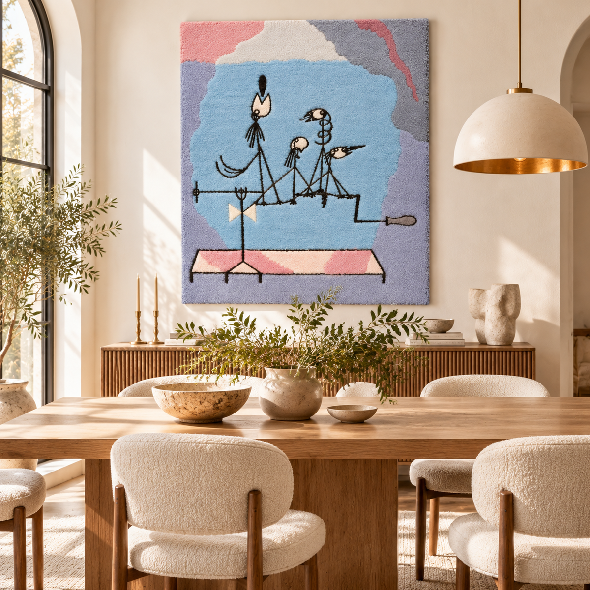 Twittering Machine by Paul Klee — room setting