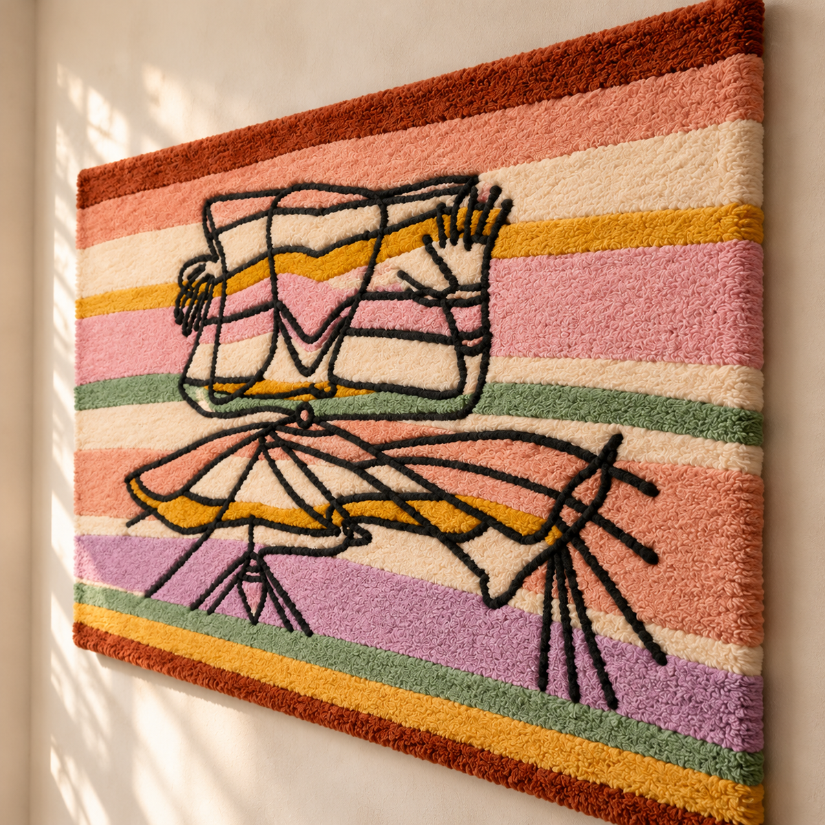 Veil Dance by Paul Klee — angled relief view