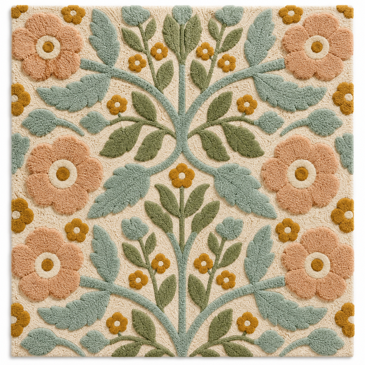 Hewn Earth Peach Blossom Branchwork wall art featuring delicate peach blossoms on a natural branch design.