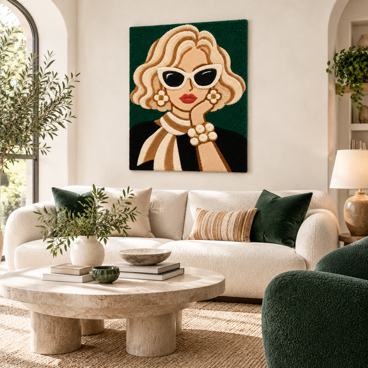 Pearl Hour in Emerald — front-facing room scene [room-front]