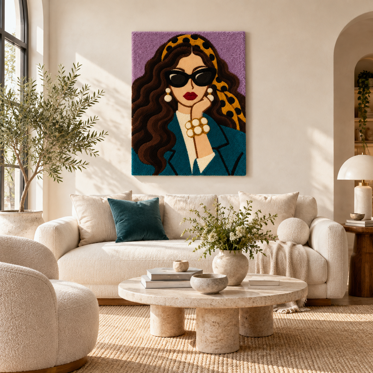 Pearls and a Leopard Scarf — front-facing room scene [room-front]