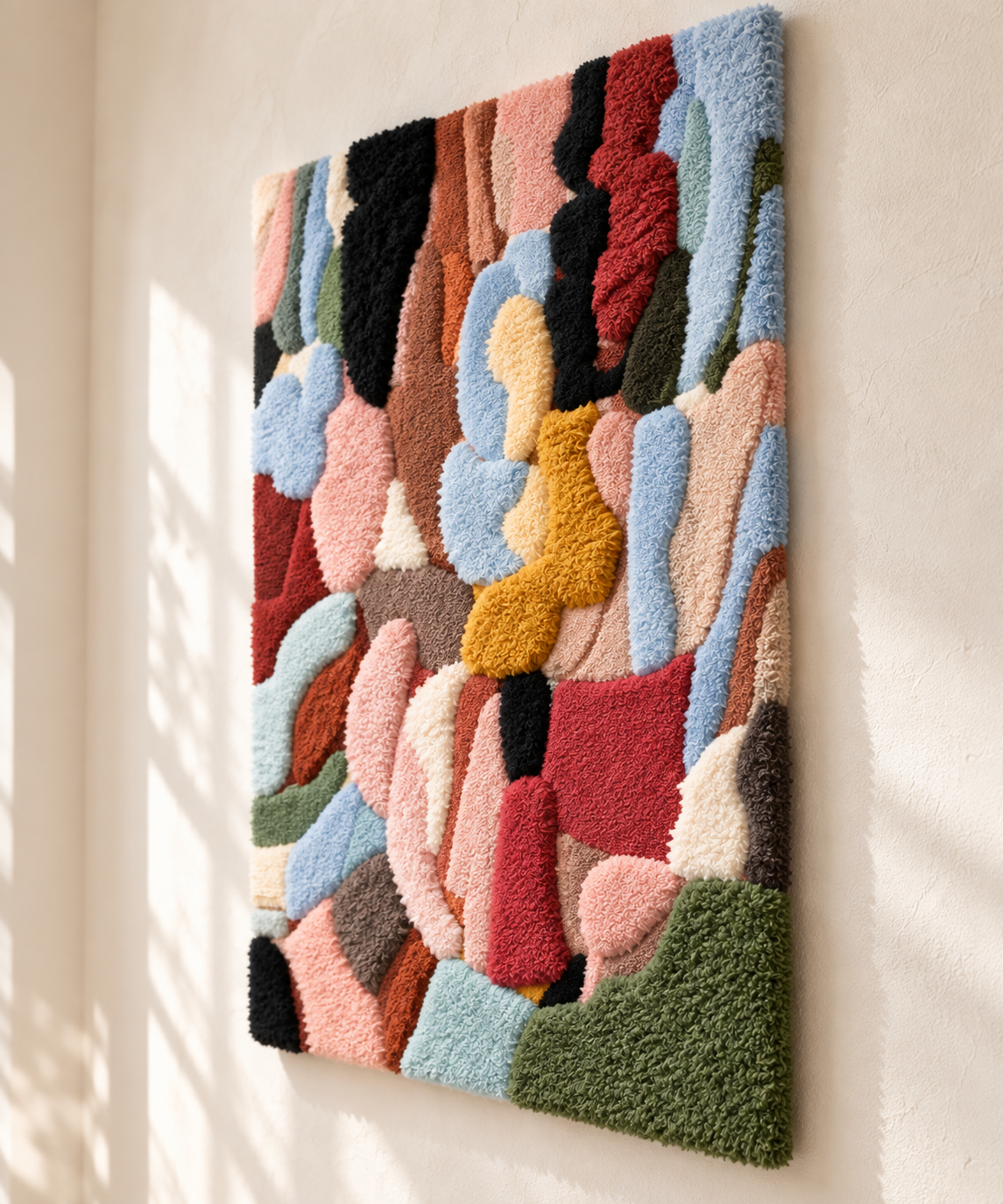 Pebbles in Conversation — angled relief view