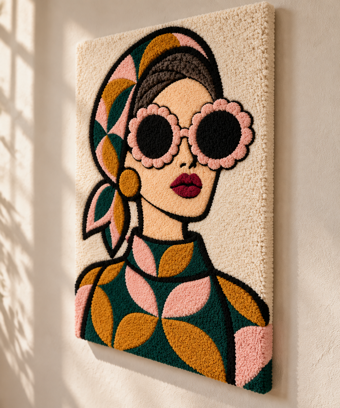 Petal-Lens Muse — angled relief view
