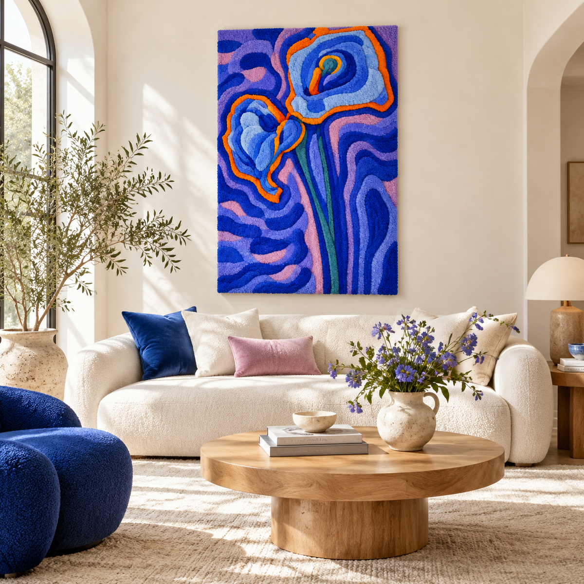 Arum Lilies after Piet Mondrian — front-facing room scene [room-front]