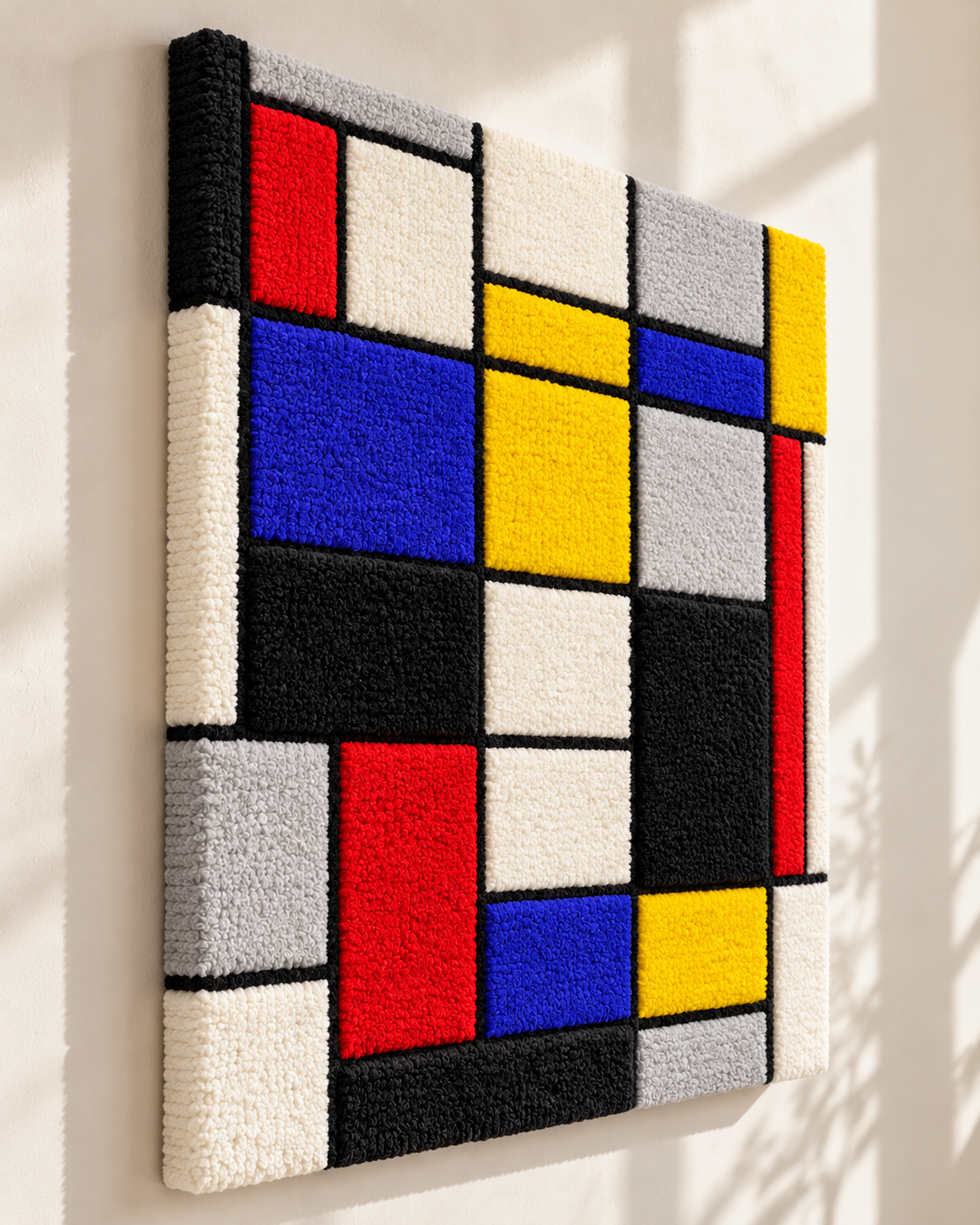 Composition A after Piet Mondrian — angled relief view