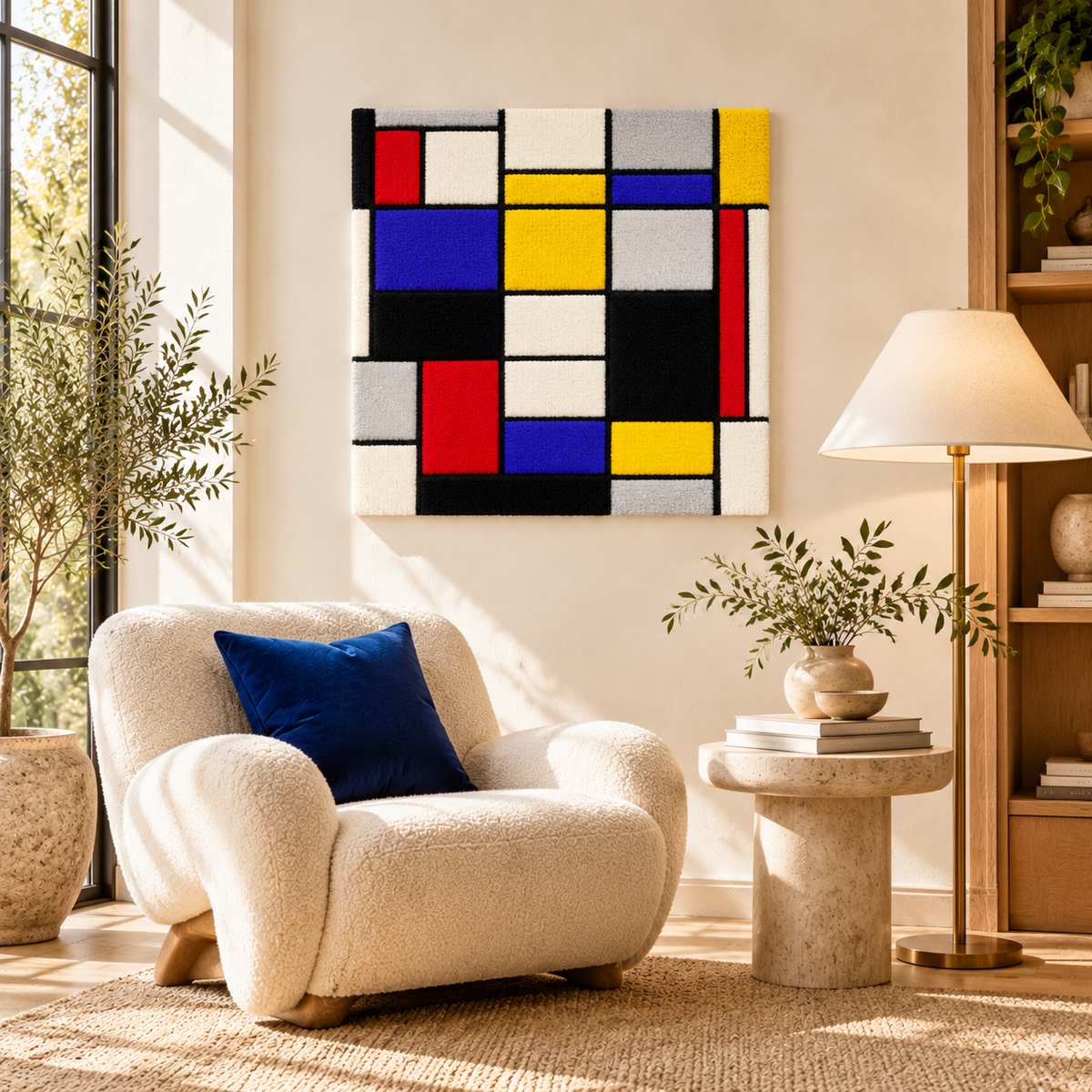 Composition A after Piet Mondrian — room setting