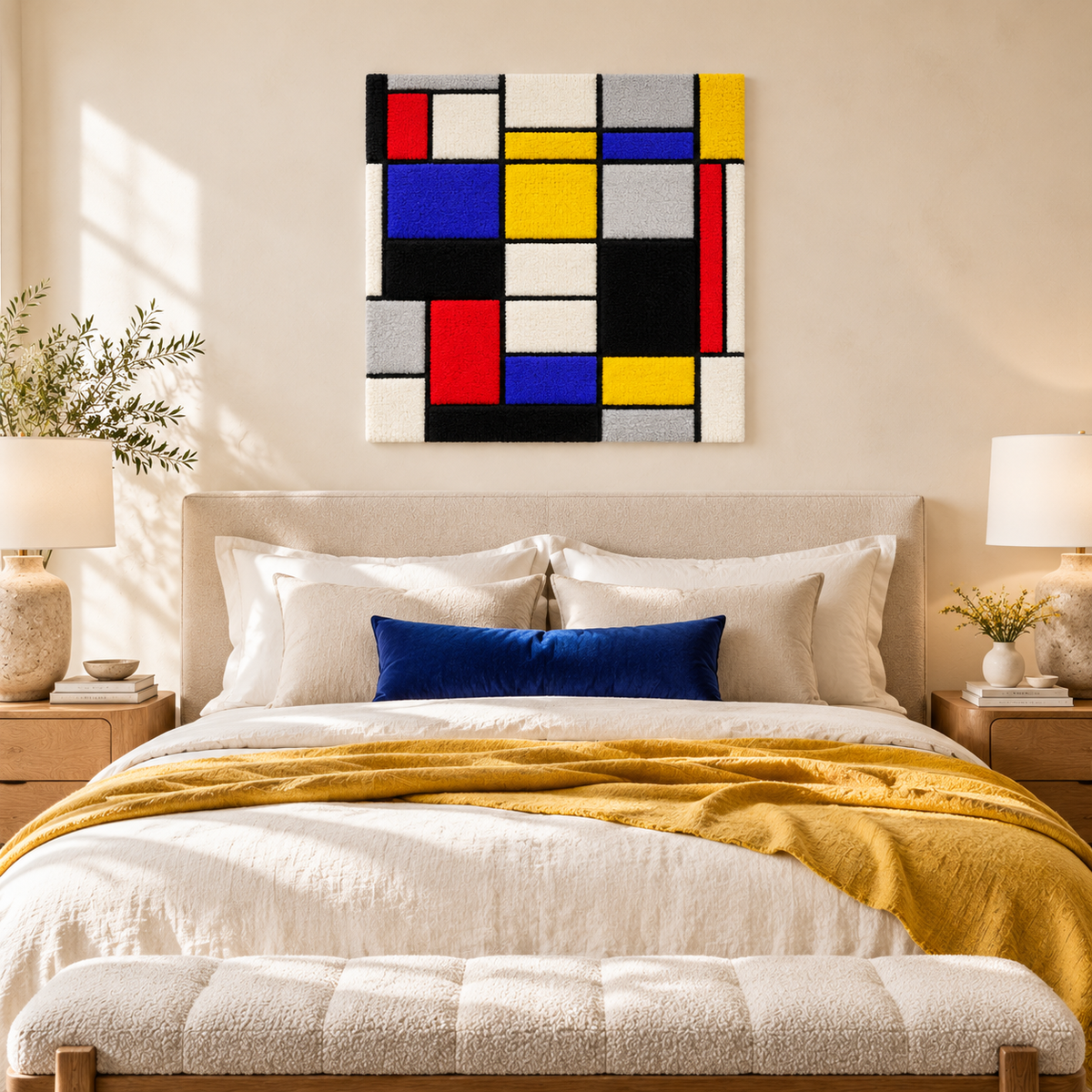 Composition A after Piet Mondrian — room setting