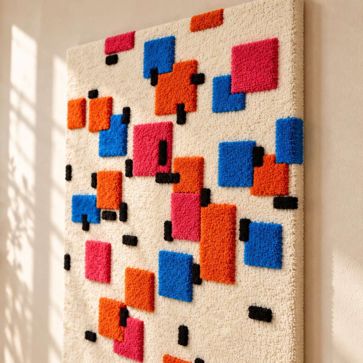 Composition in Colour A after Piet Mondrian — angled relief view