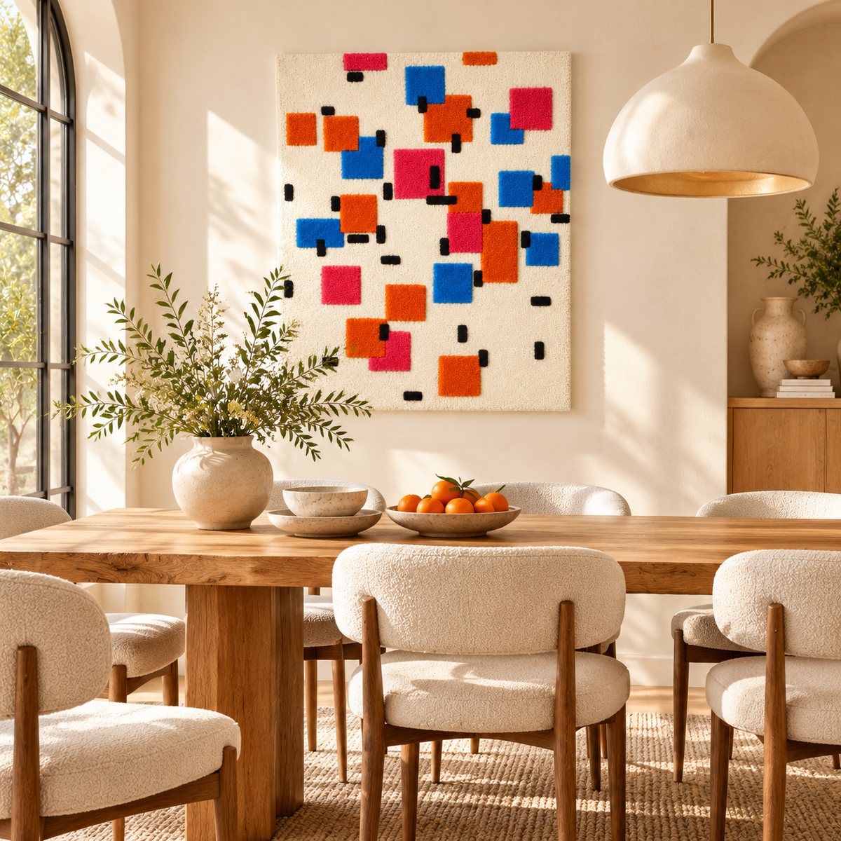 Composition in Colour A after Piet Mondrian — room setting
