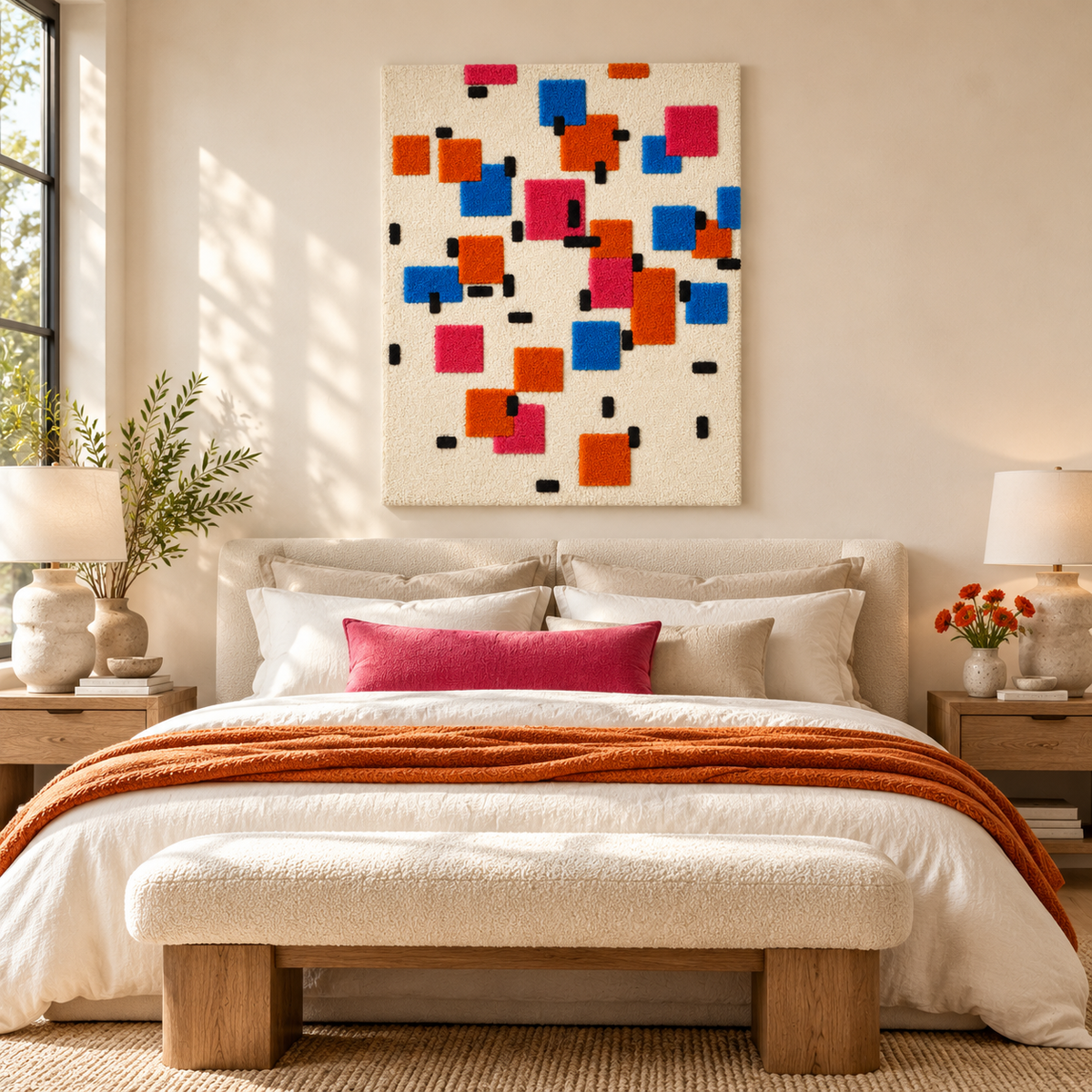 Composition in Colour A after Piet Mondrian — room setting