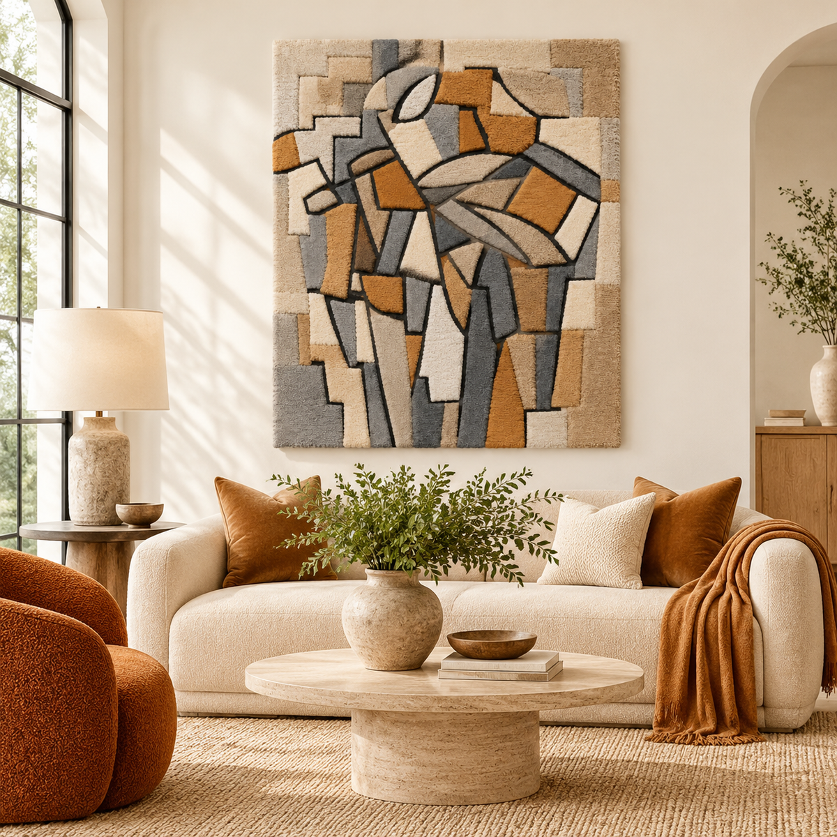 Composition No. XIII — Composition 2 after Piet Mondrian — front-facing room scene [room-front]