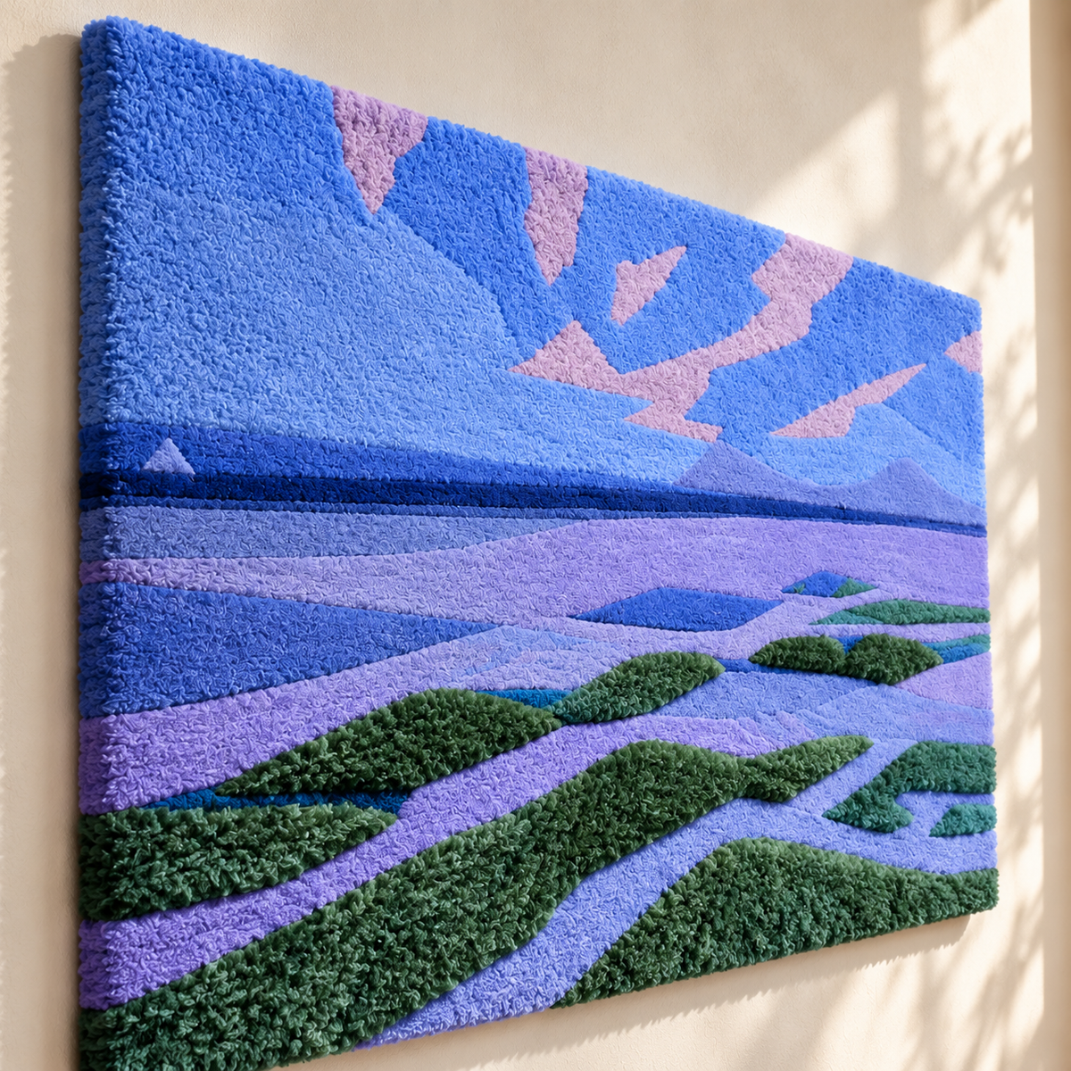 Dune Landscape after Piet Mondrian — angled relief view