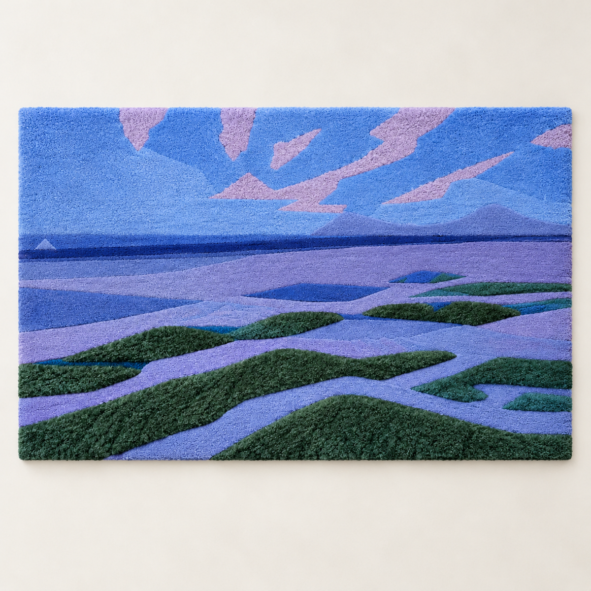 Dune Landscape after Piet Mondrian — front product view on a pale beige background [product-light]