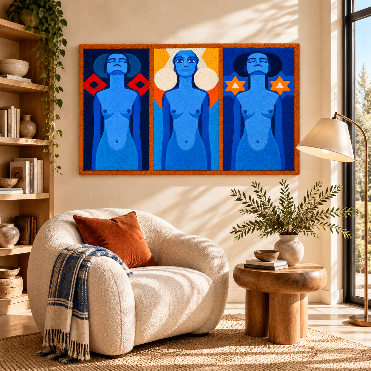 Evolution after Piet Mondrian — room setting