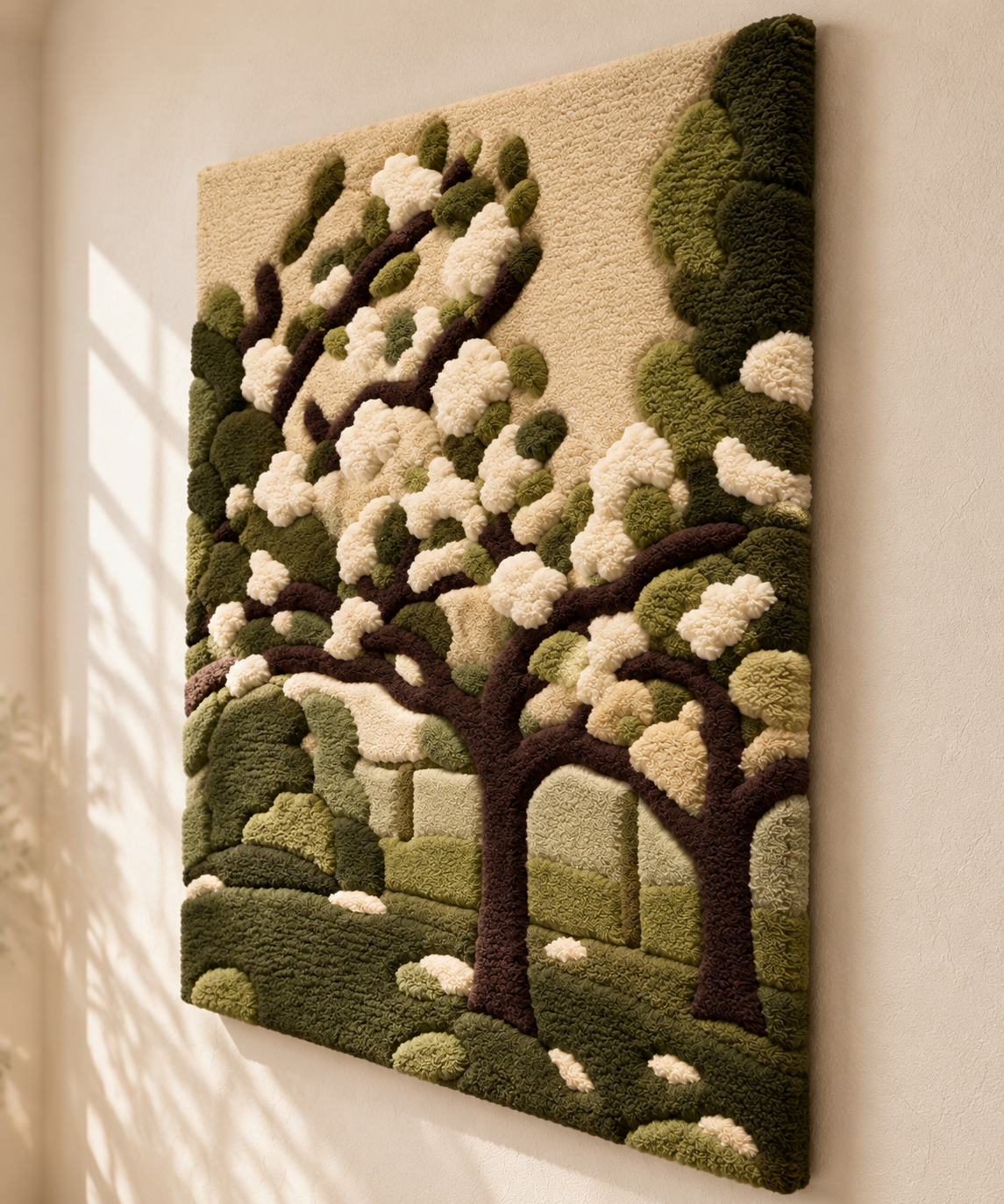 Flowering Trees after Piet Mondrian — angled relief view
