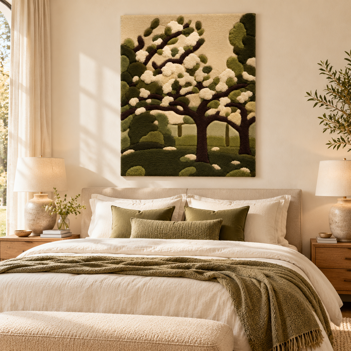 Flowering Trees after Piet Mondrian — room setting